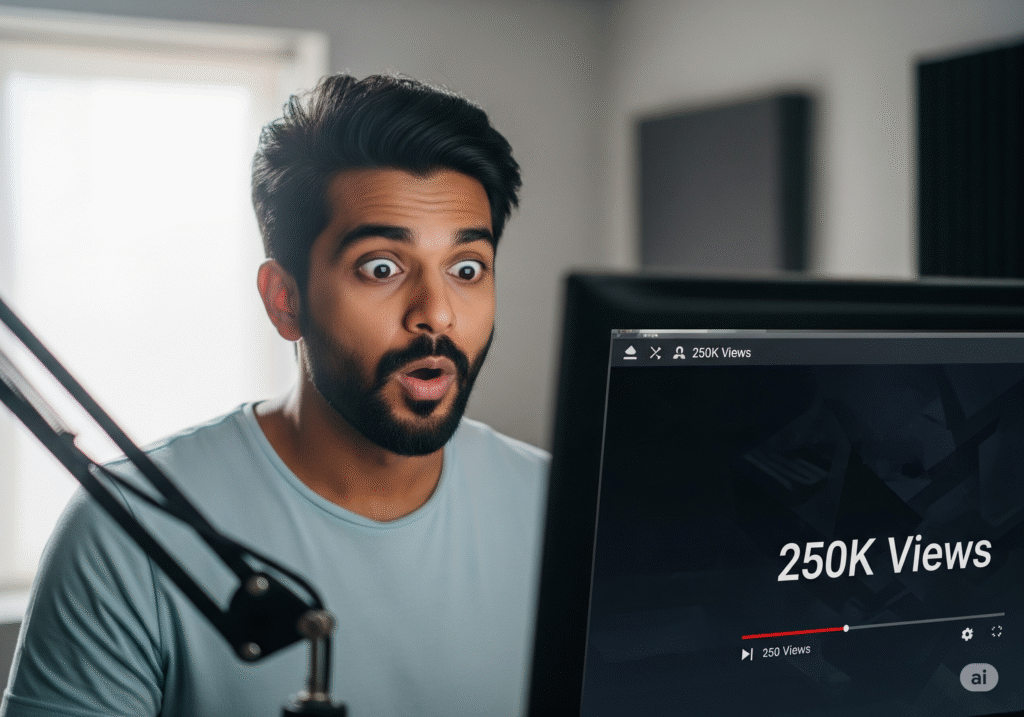 man seeing his video goes viral