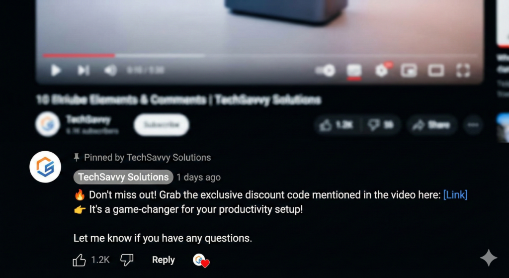 Gemini_Generated_Image_cplnb1cplnb1cpln - YT Torials Example of a high-converting pinned comment on YouTube