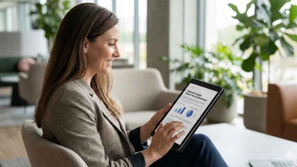 Marketing Manager Reading a Proposal